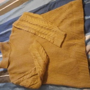 Ladies MICHAEL Michael Kors Tan Turtle Neck Soft Sweater Size L